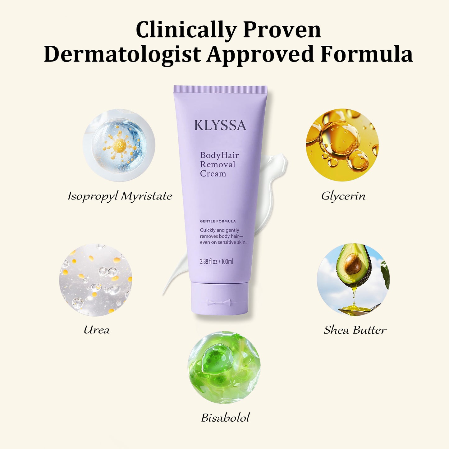 Klyssa Painless Body Hair Removal Cream