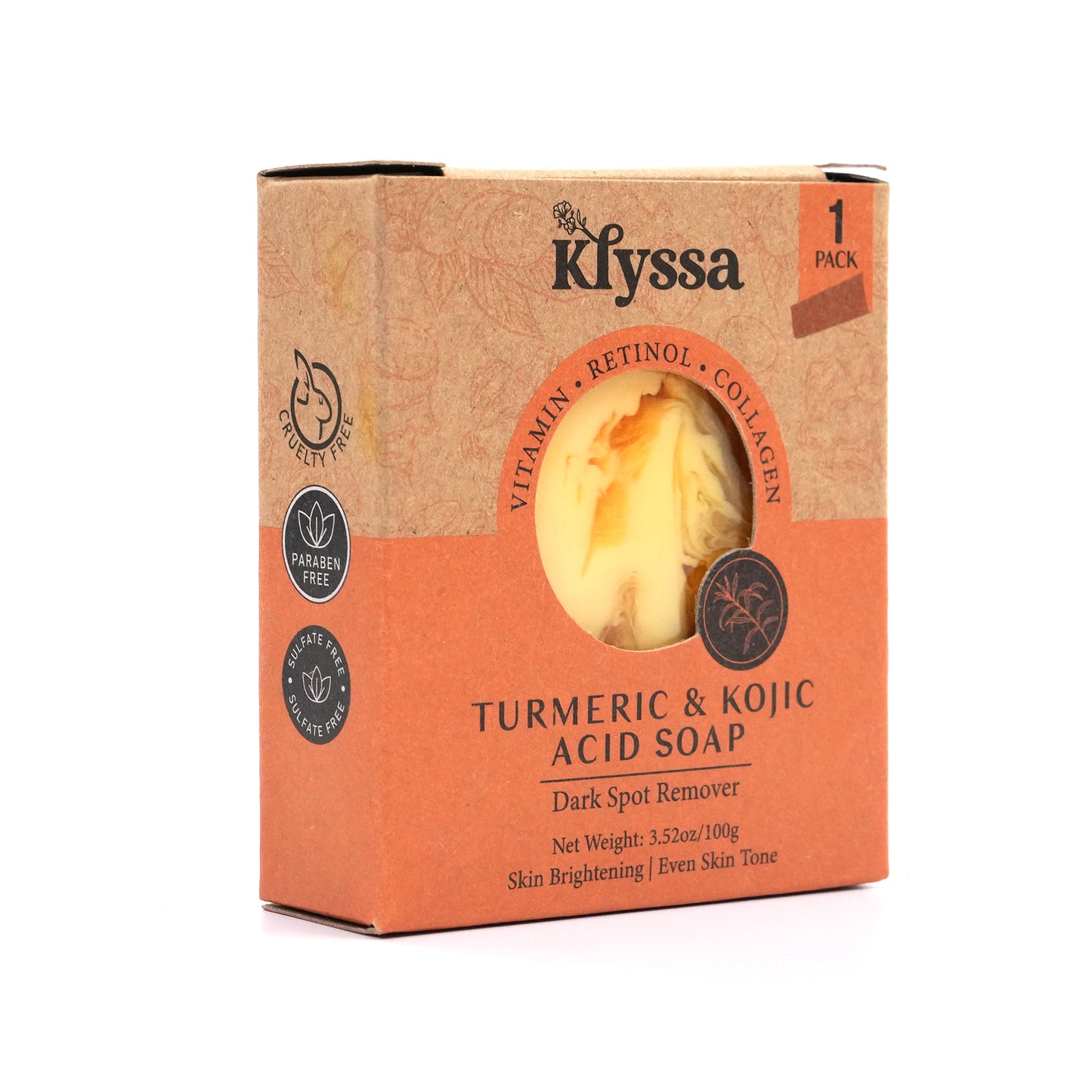 Klyssa Kojic Acid & Turmeric Soap