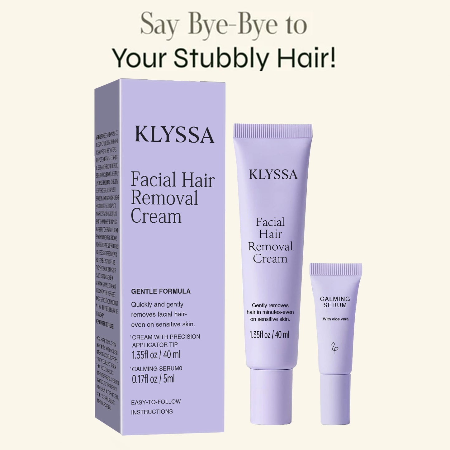 Klyssa Painless Facial Hair Removal Cream